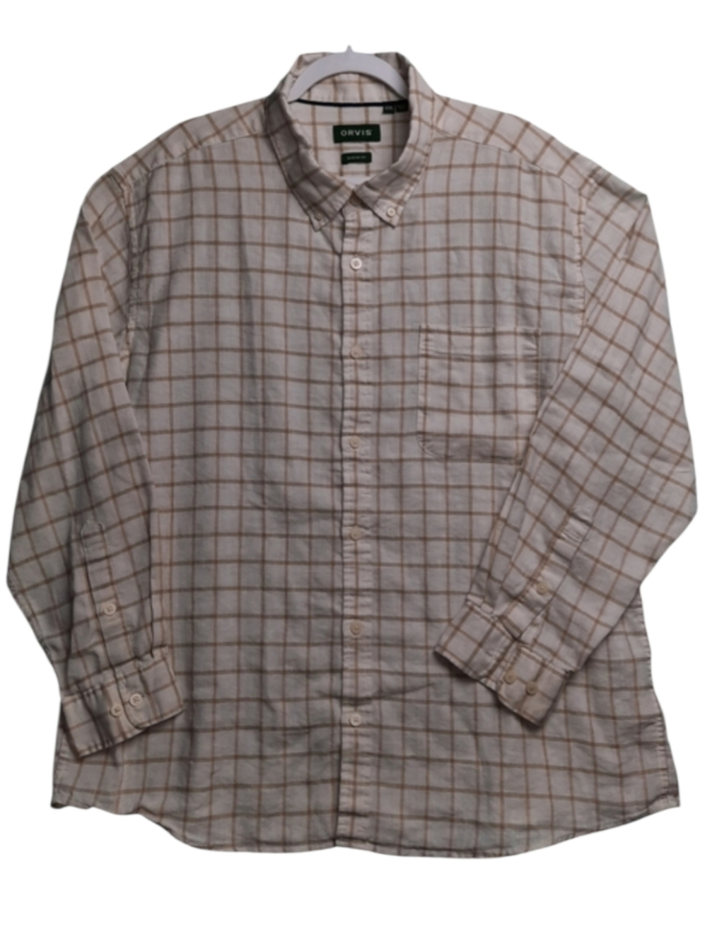 Orvis Performance Linen Classic Fit LS Button Down Shirt SZ XXL
